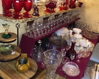 Table full of stunning glassware