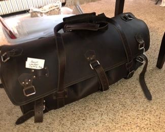 Large leather "Beast" duffle bag by Saddleback Leather