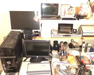 computer and monitors