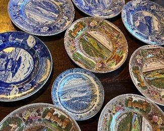 Early Staffordshire Chattanooga Souvenir Plates