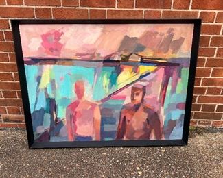 Large oil on canvas by George Cress. 