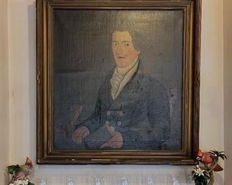 Painting is attributed to Micah Williams (1782–1837) was a New Jersey folk art painter.