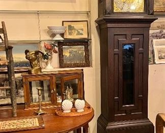 Tiffany Grandfather Clock with Mission Style Case