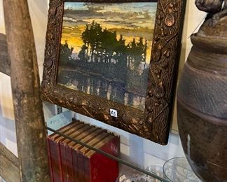 An exquisite painting by Jan Schmuckal, executed in her signature style which elegantly resides at the crossroads between French Impressionism and American Tonalism. 