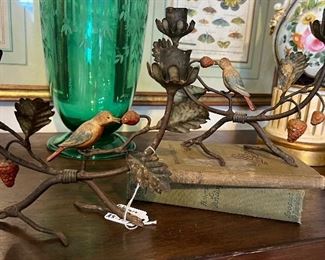 Toleware Bird Candelabras