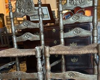 Over the Top and Oversized with a confluence of French and Spanish details. Provenance: purchased in the early part of the 20th Century at an antique store in New Orleans