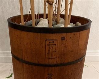 Antique rice bucket 