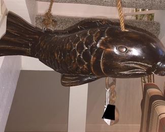 19th century hand carved koi