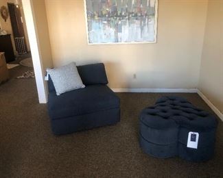 Uttermost "Slope" armless chair