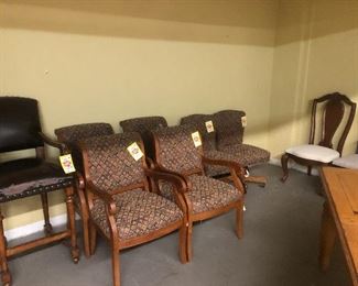 "Fairfield Chair" set of 4 , with 2 matching swivel chairs