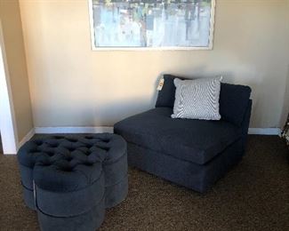 Uttermost "Slope" armless chair