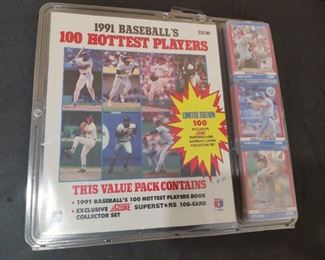1991 BASEBALL'S 100 HOTTEST PLAYERS - LIMITED EDITION 100 CARD SET