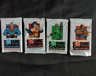 4 factory sealed unopened 1991 Impel DC Cosmic Cards Inaugural Edition packs - $2.00 EACH