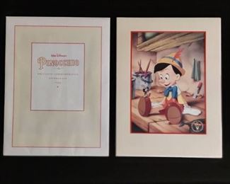 Walt Disney Masterpiece Pinocchio Commemorative Exclusive 1993 Lithograph - $5.00