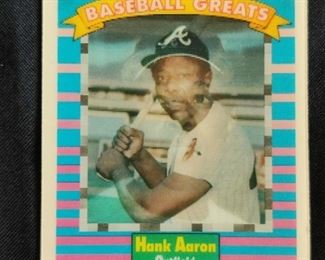 HANK ARRON - VINTAGE KELLOGG'S CORNFLAKES BASEBALL GREAT - 1991 HOLOGRAM 3D Baseball Card