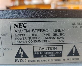 Vintage NEC T-601E AM FM Stereo Tuner - $25.00