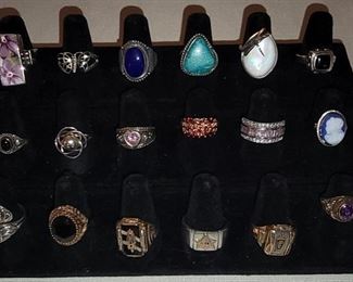 Sterling silver and 10K rings