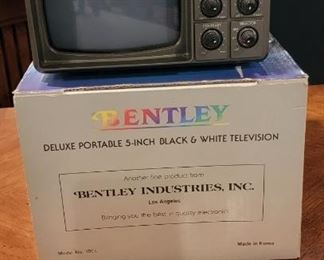 Vintage Bentley 5" portable TV-NEW in the box!