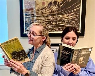 Rebecca and Leslie...are they really reading?  hmmmm.