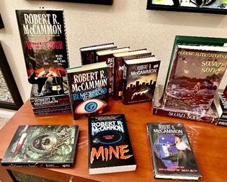 Large collection of horror author, Robert Mccammon hardbacks and paperbacks.... rare editions, slip cover editions, limited, signed, 1sts!  