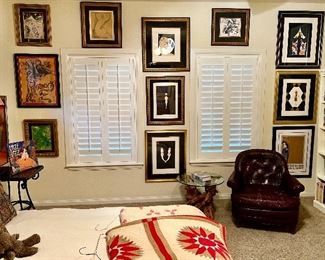 Lots of Erte in this bedroom.