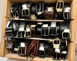 Belts size 34-55, Ralph Lauren Saks 5th Avenue, Tommy Bahama, Tumi, Ermenegildo Zegna.