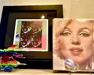 Andy Warhol Marilyn on left.