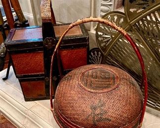 Lots of different Asian baskets.  Just beautiful!
