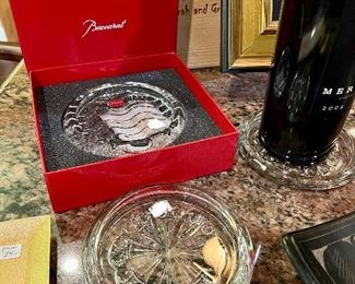 Baccarat!  There are 3 wine coasters.