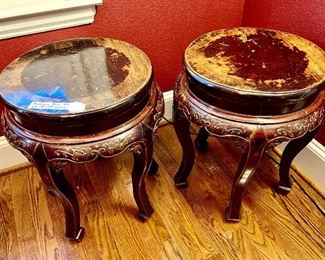 AMAZING pair of antique stools!!