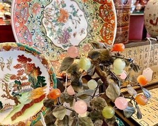 Jade tree, Japanese Imari and Chinese blue Imari.