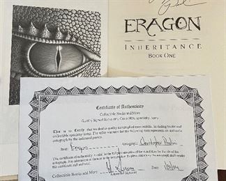 Eragon signed first edition.