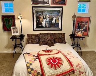 3 Antique quilts thrown in!  Bed is not for sale.