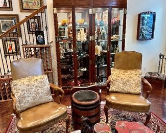 2 lighted cases full.