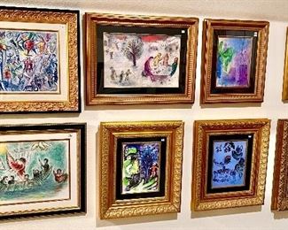 Marc Chagall on this wall here.  Different sizes, more throughout house.