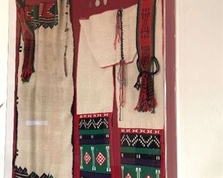 Framed Native American Clothing Items