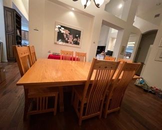 MCM Style Dining Table 8 Chairs