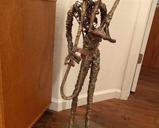 Metal Handcrafted Trombone Man