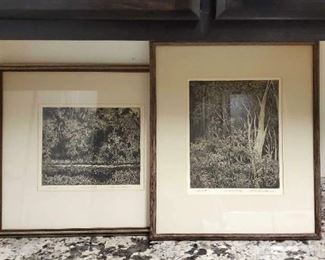 Landscape Artist Proof Etchings By Tom Brittain
