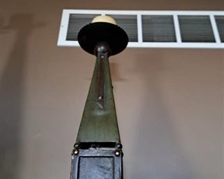 18 in Decorative Two Tone Tin Candle Stand