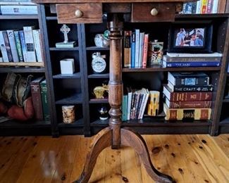 Antique Tea Table with two drawers.