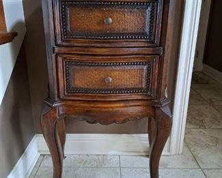 Entry Table with Black Granite Top and two drawers