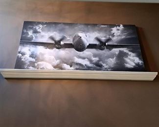 3ft x 6ft Black and White Aviation Portrait