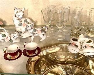 Porcelain collectibles and glassware