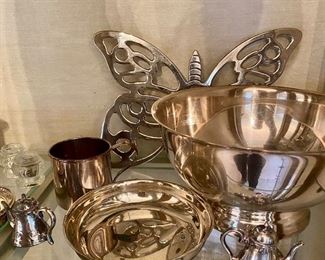 Nice Silverplate, including a Paul Revere style footed Liberty bowl