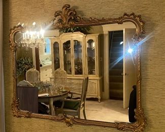 Vintage wood framed mirror
