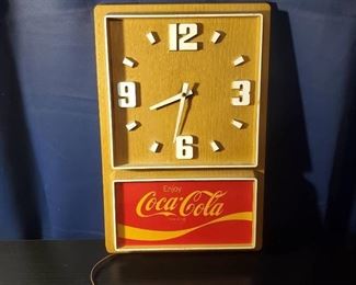 Vintage Coca-Cola Clock Sign