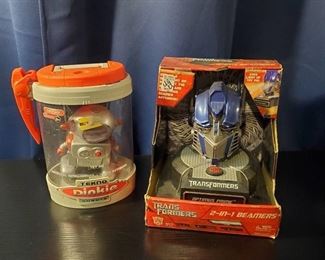 Transformers Optimus Prime and Tekno Dinkie Robot