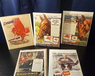 Vintage Mobiloil and Mobilgas Advertising