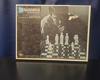 Vintage Renaissance Chessmen Board Game Lowe Brand